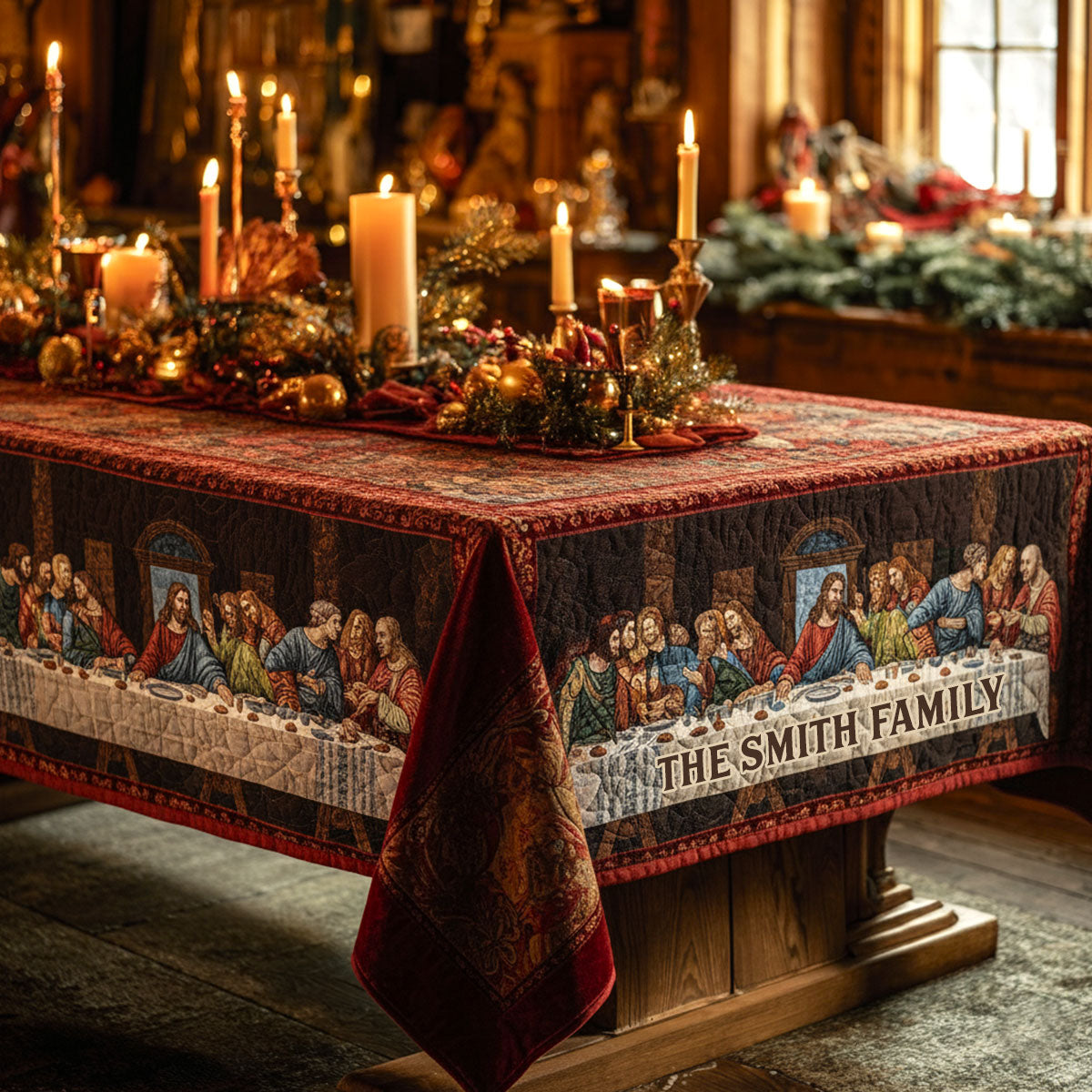 The Last Supper - Personalized Family Table Cloth Cover
