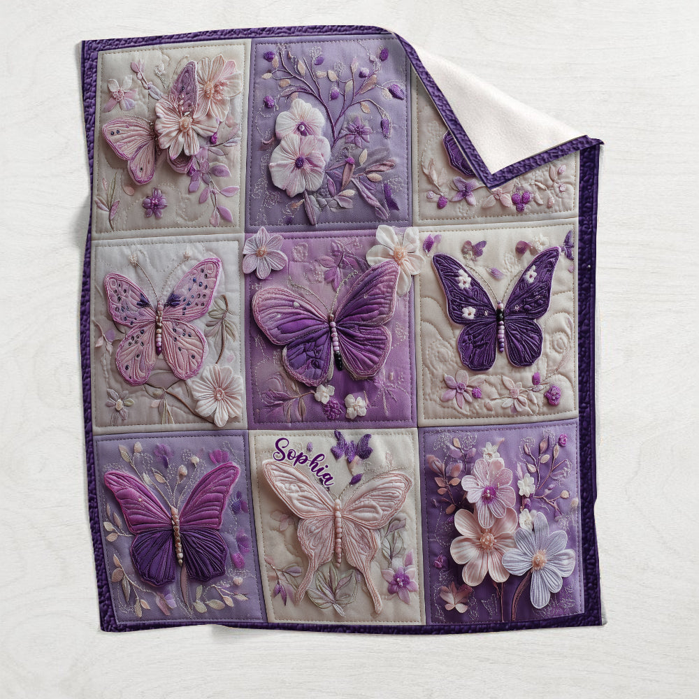 Love Butterflies - Personalized Butterfly Blanket
