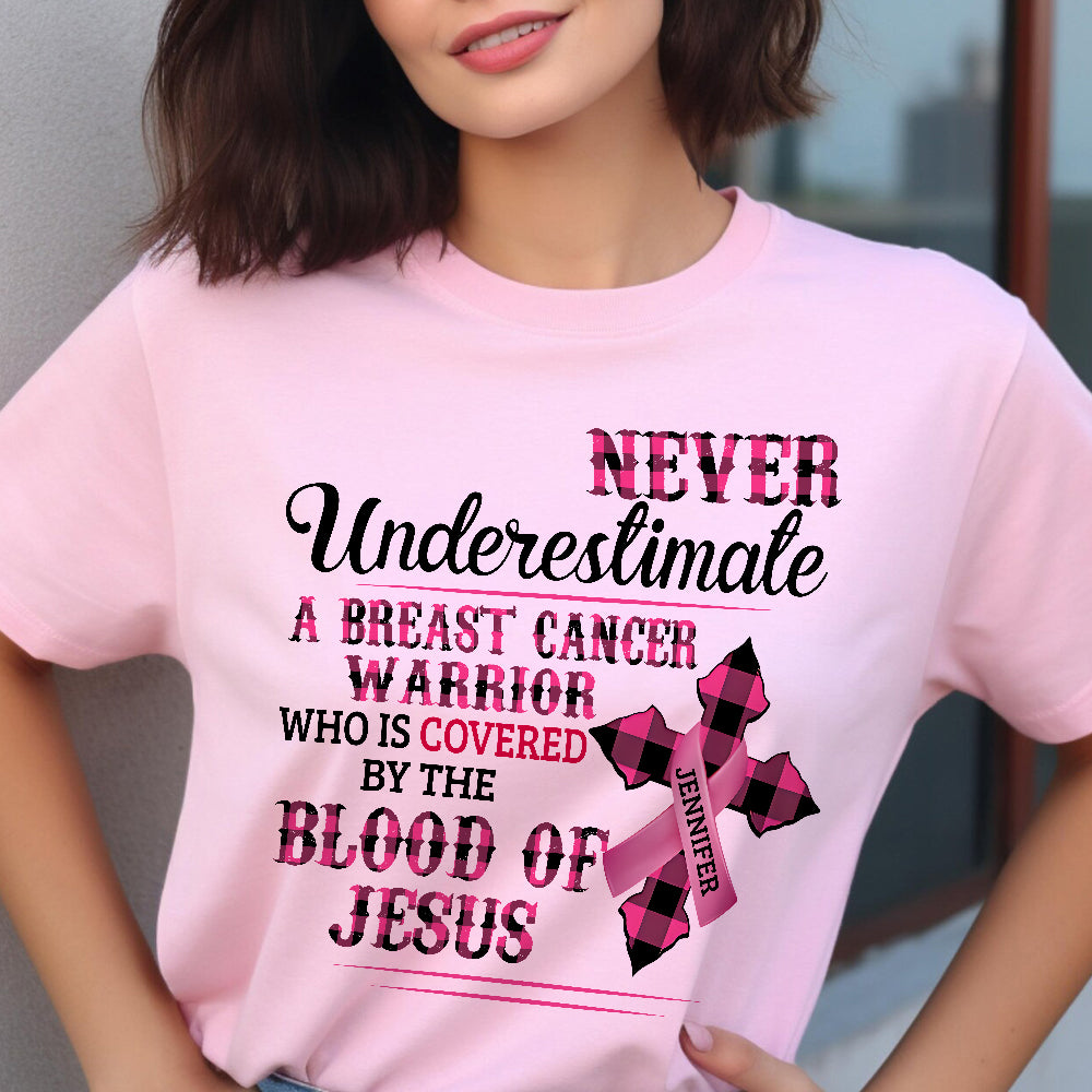 Christian Faith Pink Ribbon - Personalized Breast Cancer Awareness T-shirt And Hoodie