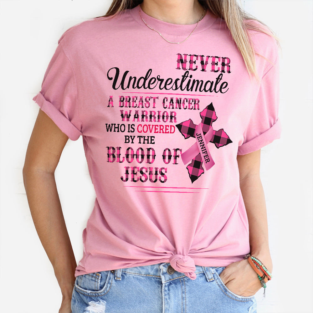 Christian Faith Pink Ribbon - Personalized Breast Cancer Awareness T-shirt And Hoodie