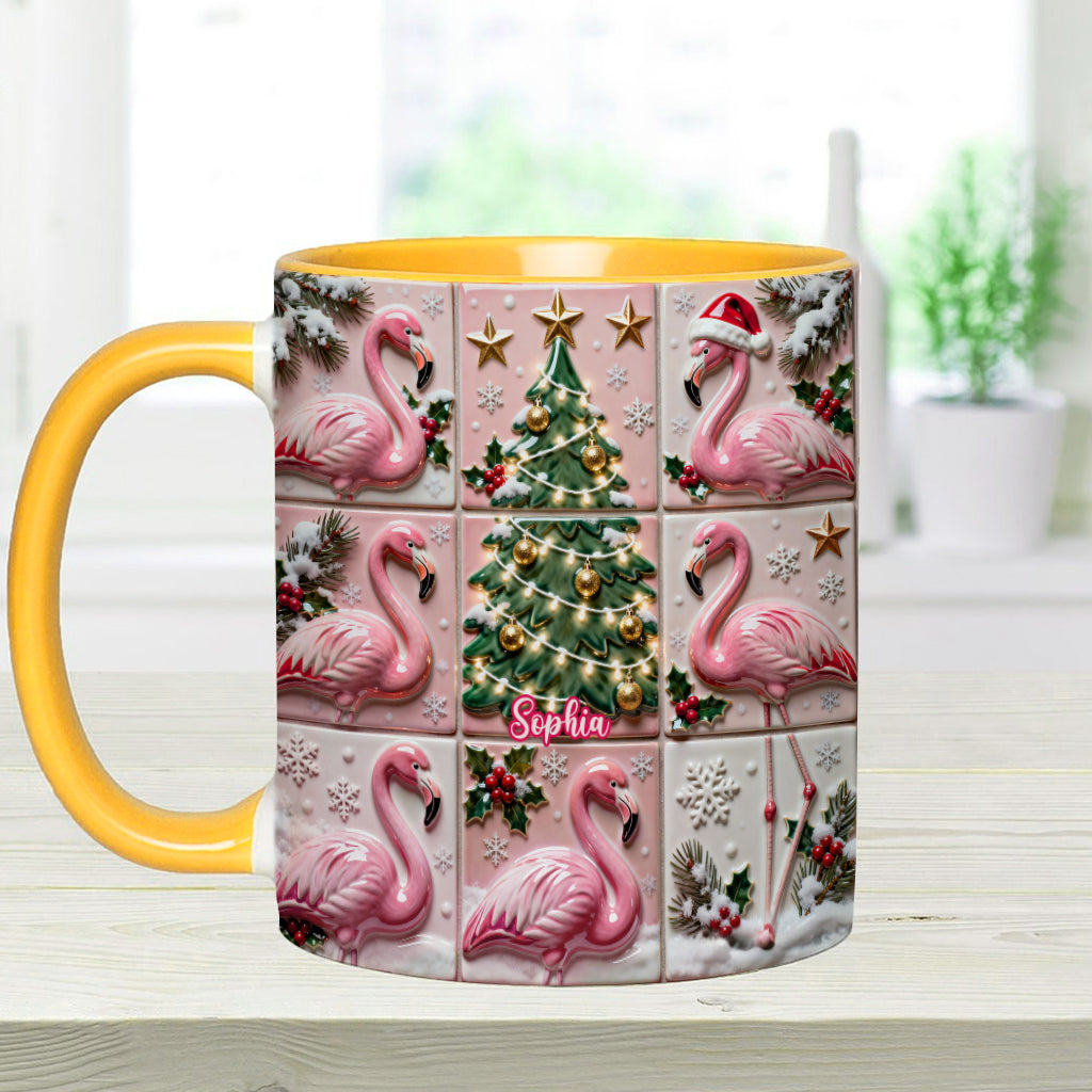 Love Flamingo - Personalized Flamingo Accent Mug