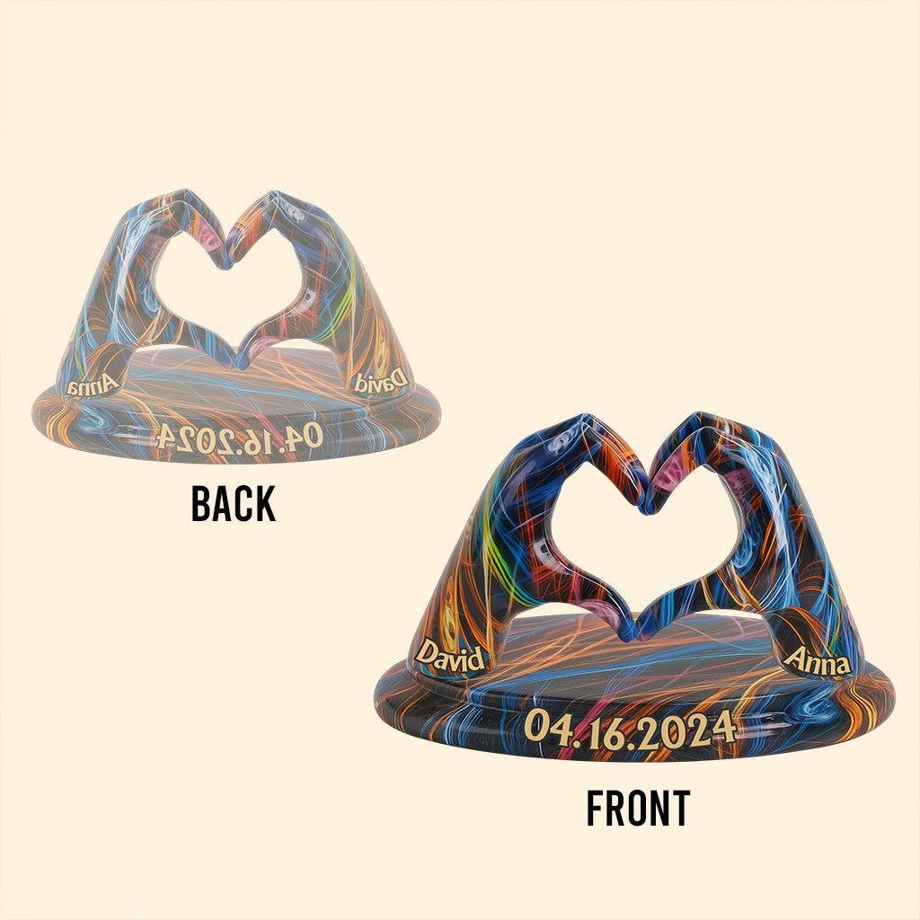 Anniversary Couple Love - Personalized Couple Custom Shaped Acrylic Plaque