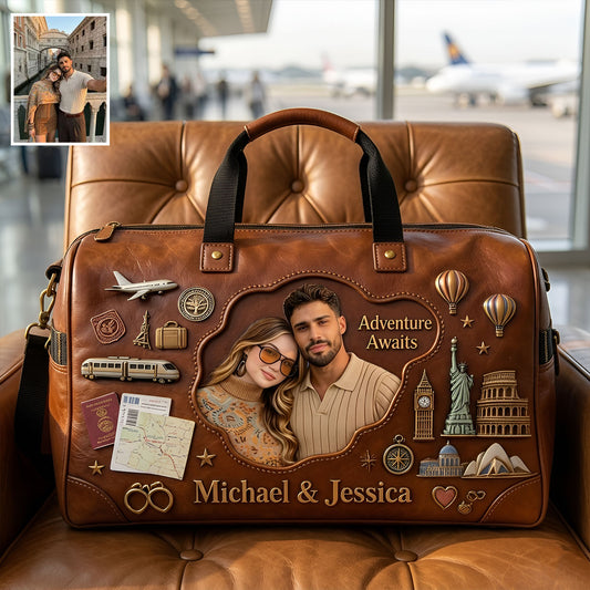 L'Aventure Vous Attend - Sac de Sport Personnalisé pour Couple