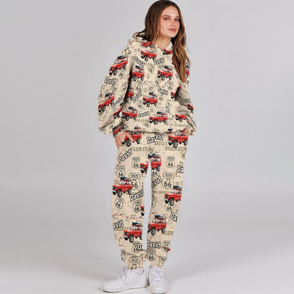 Personnalisation à partir de n'importe quelle photo - Ensemble sweat à capuche et pantalon de jogging personnalisé pour les passionnés de voitures