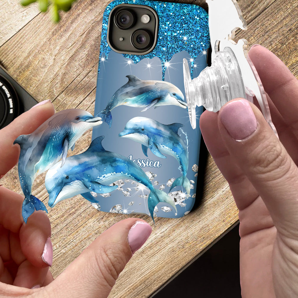 Magnifiques dauphins - Coque de téléphone personnalisée avec impression intégrale de dauphins