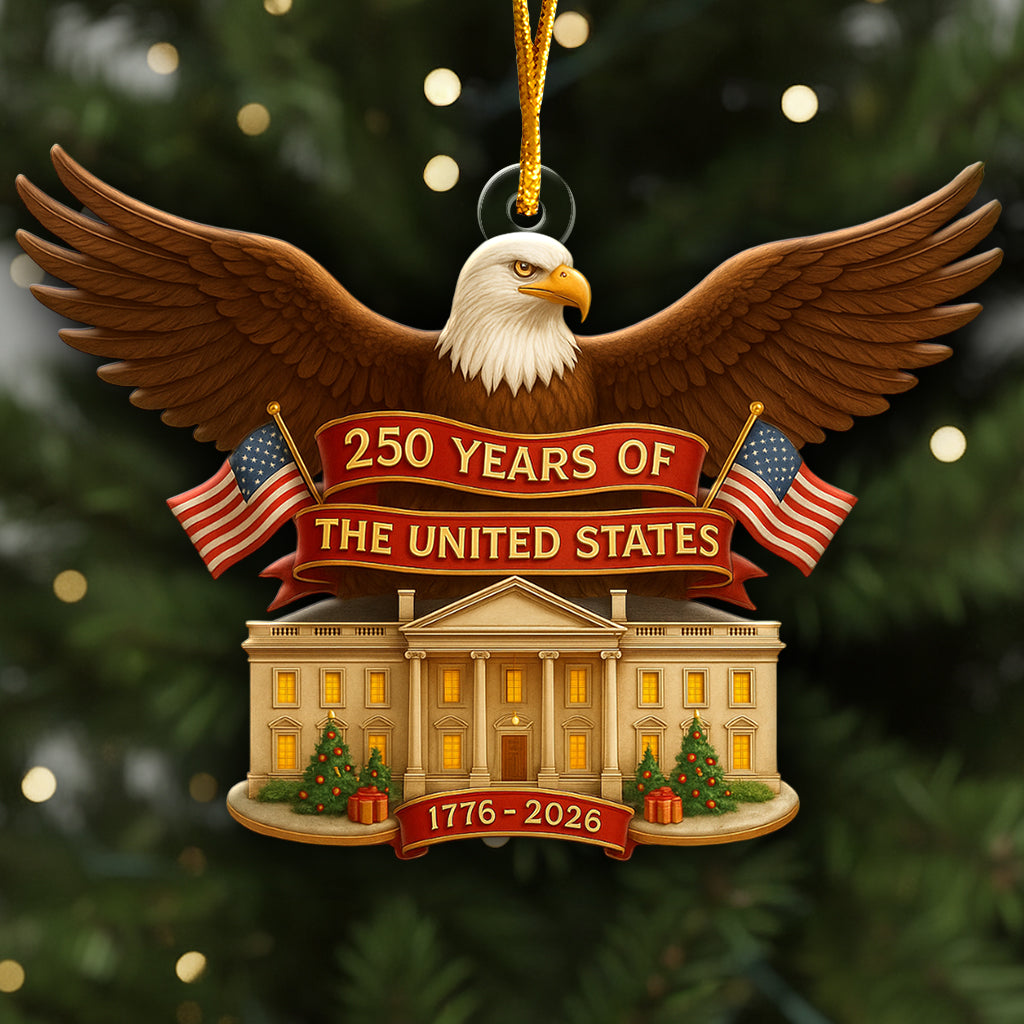 Eagle 250 Years of The United States - Personalized Bald Eagle Ornament