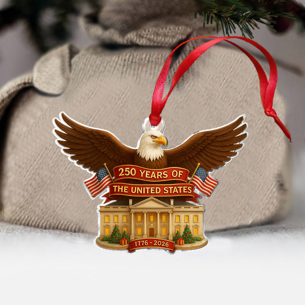 Eagle 250 Years of The United States - Personalized Bald Eagle Ornament