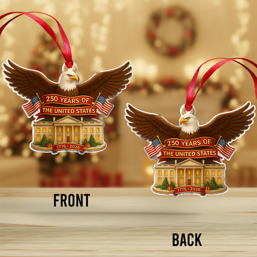 Eagle 250 Years of The United States - Personalized Bald Eagle Ornament
