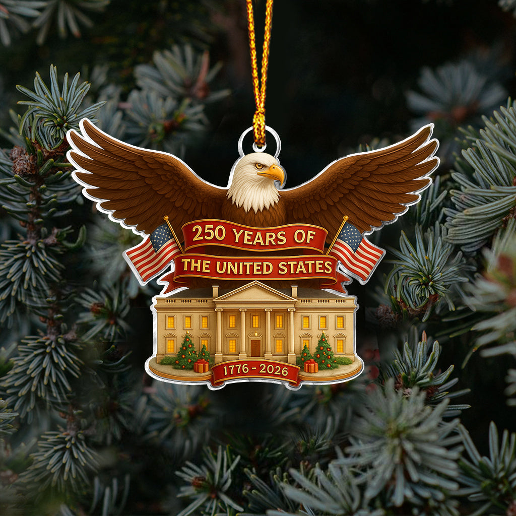 Eagle 250 Years of The United States - Personalized Bald Eagle Ornament