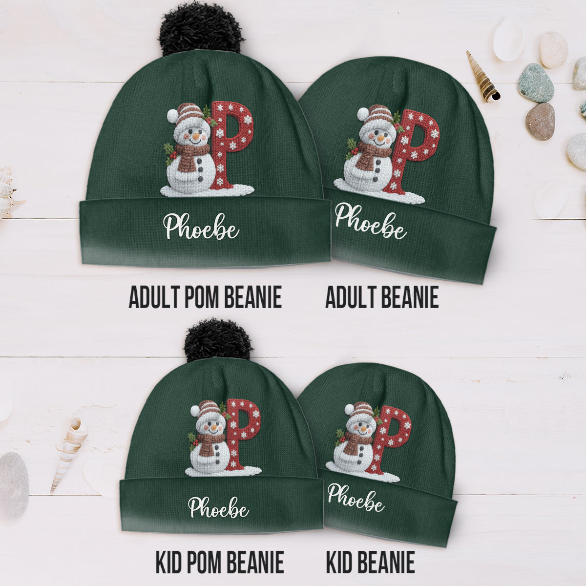 Winter Gifts For Loved Ones - Personalized Family Beanie Hat
