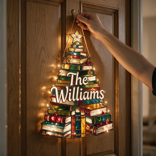 Livre Arbre de Noël - Enseigne en Acrylique LED Personnalisée