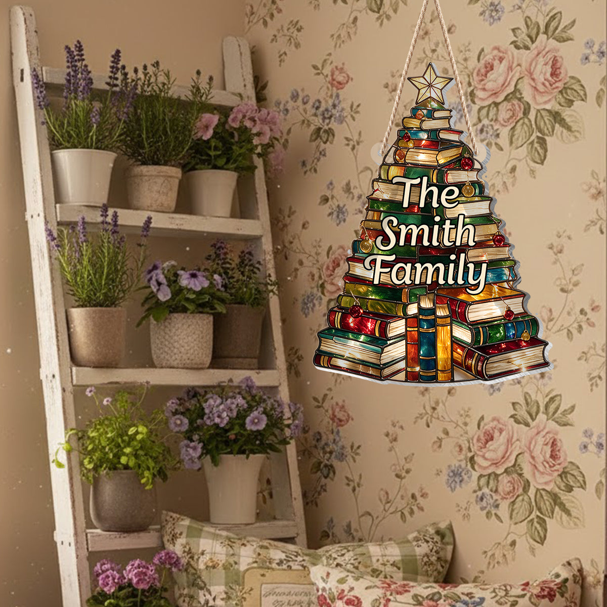 Book Christmas Tree - Personalized Book LED Light Acrylic Sign