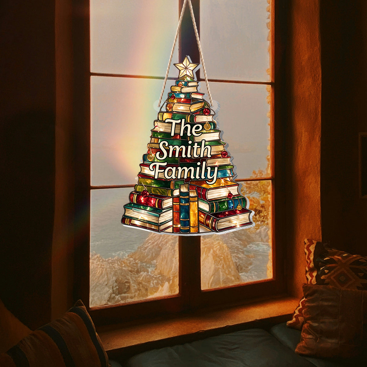 Book Christmas Tree - Personalized Book LED Light Acrylic Sign