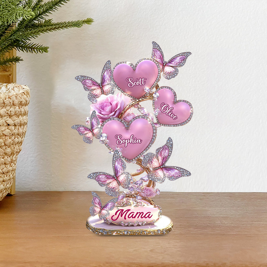 My Sweethearts Gift For Mom, Grandma - Personalized Mother Custom Shaped Acrylic Plaque