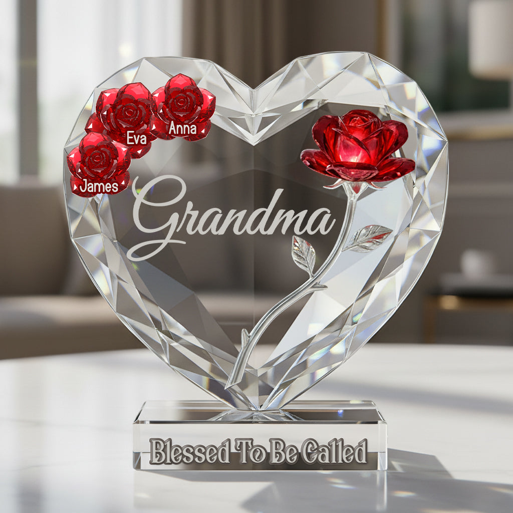 Blessed To Be Called Grandma - Personalized Grandma Custom Shaped Acrylic Plaque