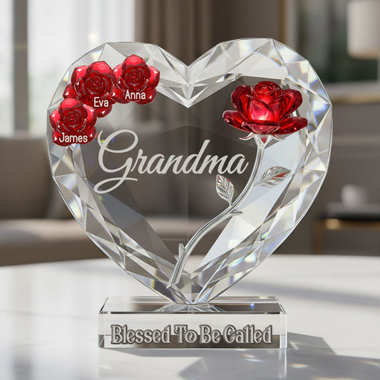 Blessed To Be Called Grandma - Personalized Grandma Custom Shaped Acrylic Plaque