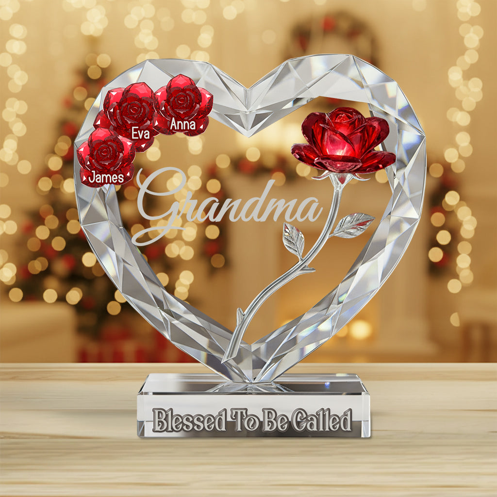 Blessed To Be Called Grandma - Personalized Grandma Custom Shaped Acrylic Plaque