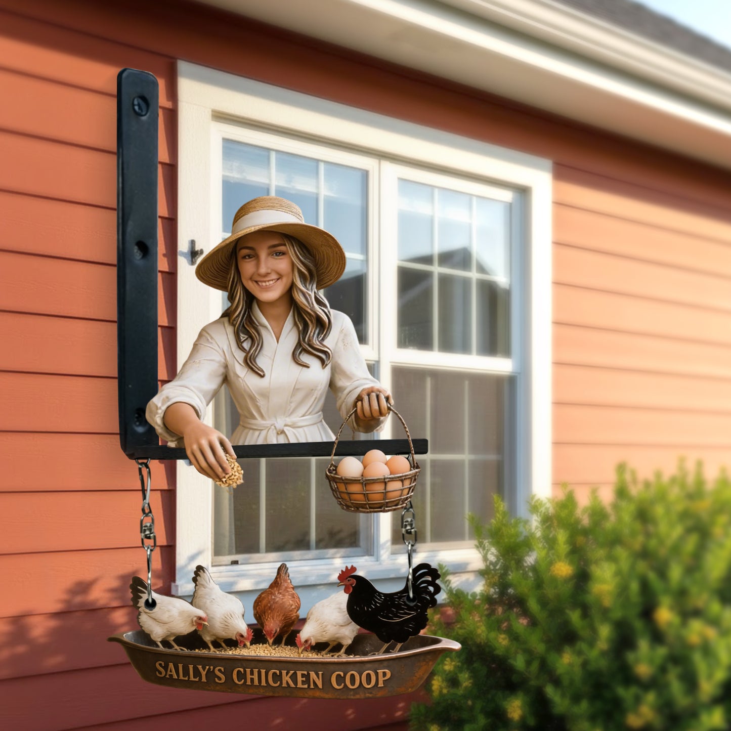 Custom Any Photo My Chicken Coop - Personalized Chicken Wooden Wall Mount Sign