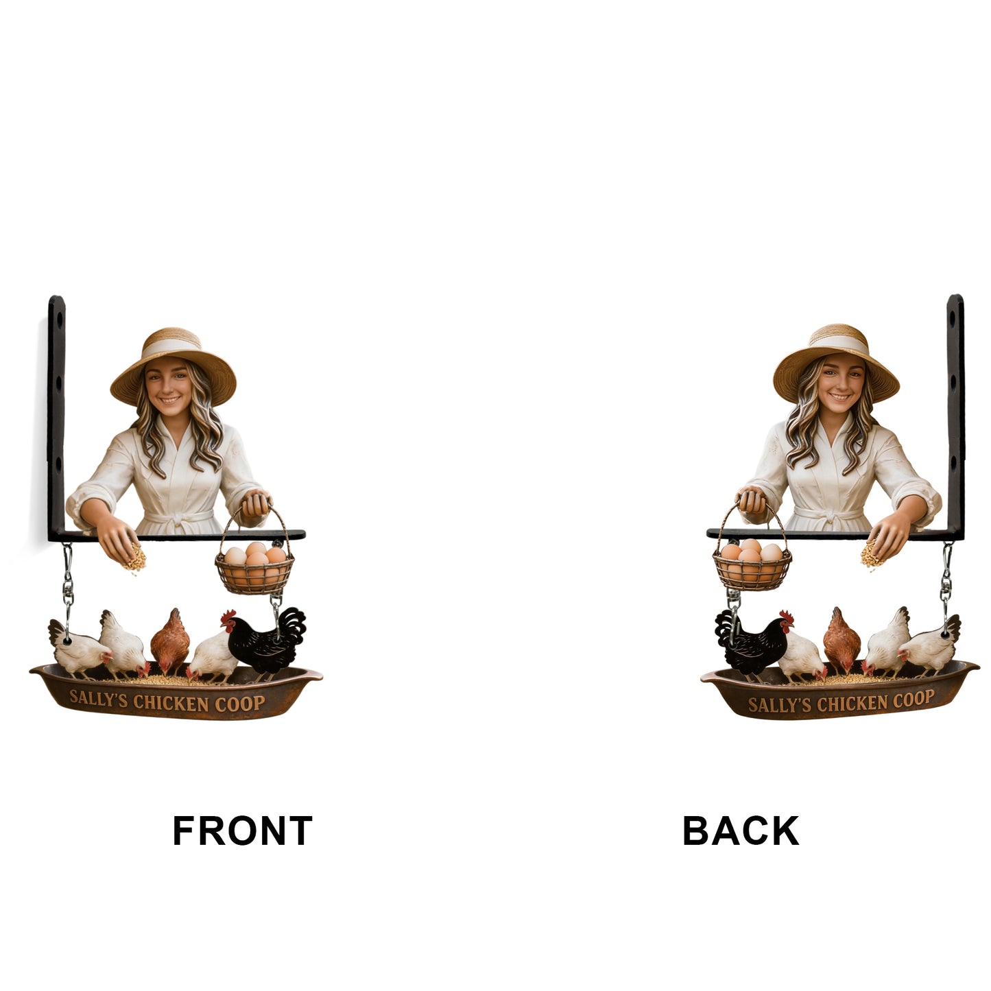 Custom Any Photo My Chicken Coop - Personalized Chicken Wooden Wall Mount Sign