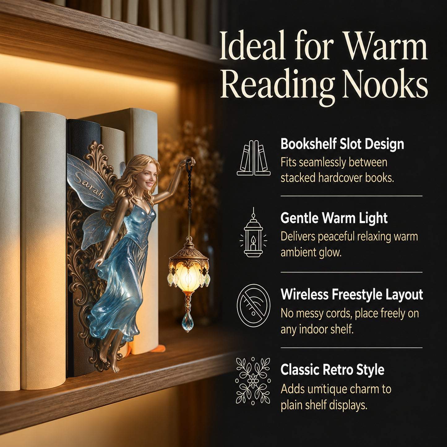 Fairy Decor Lamp - Personalized Self Love Bookshelf Lamp
