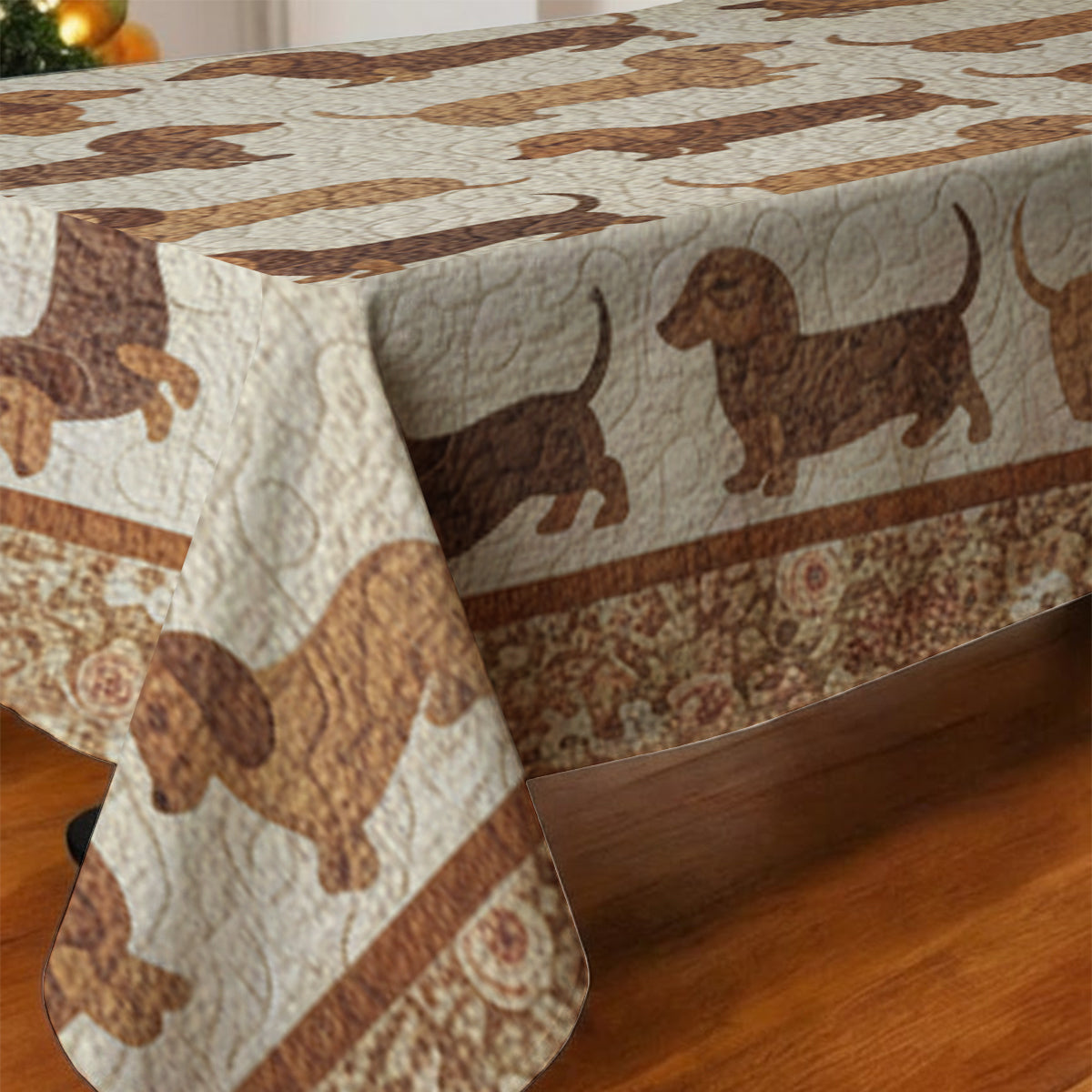 Love Dachshund - Personalized Dachshund Table Cloth Cover