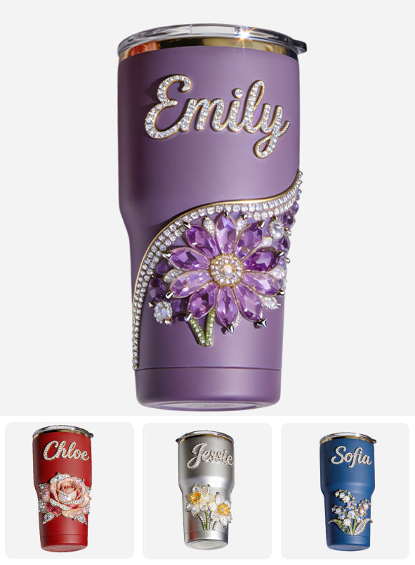 Selbstliebe - Geschenk für Sie - Personalisierter Geburtsmonat Blumenbecher