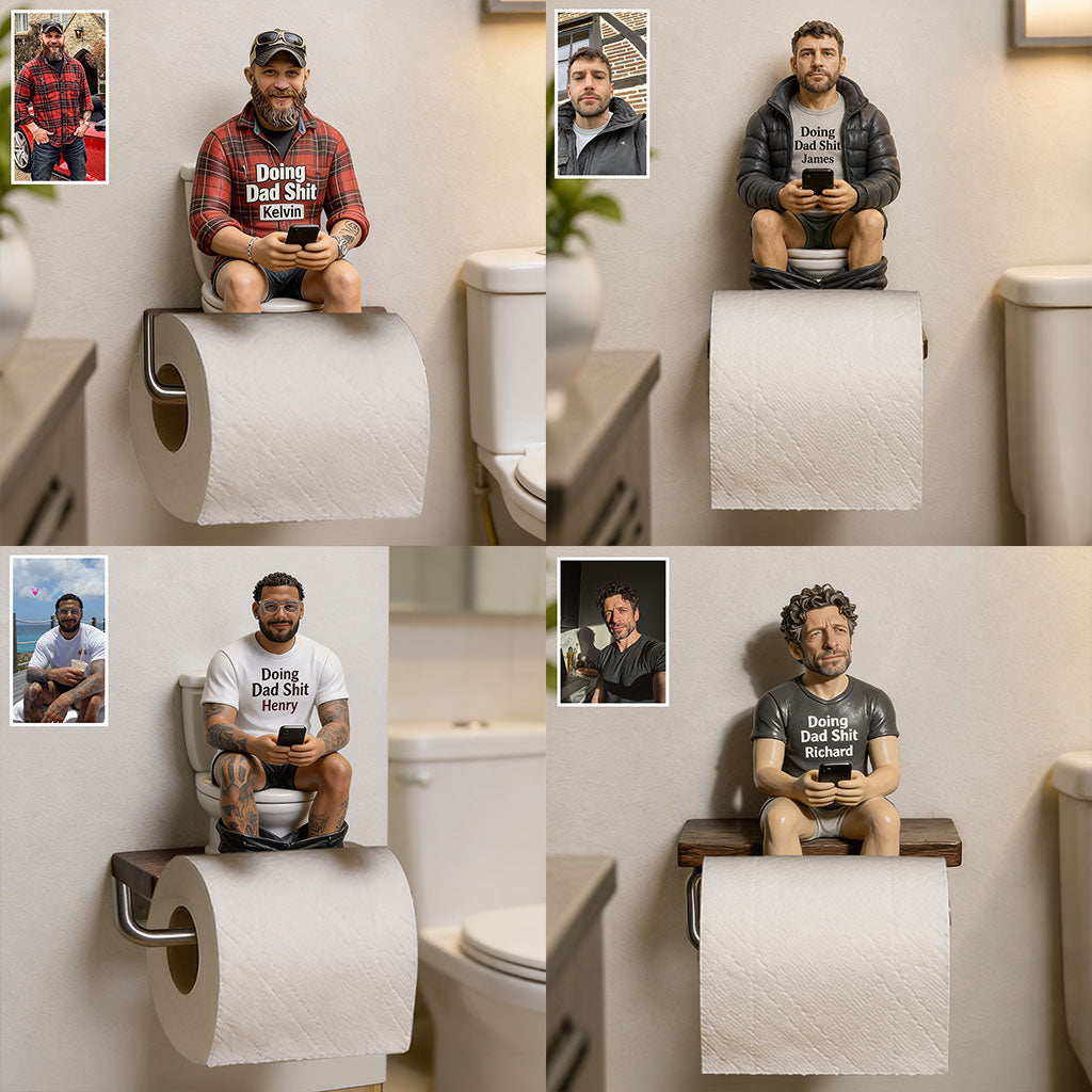 Beste Tageszeit - Personalisierter Toilettenpapierhalter für Väter