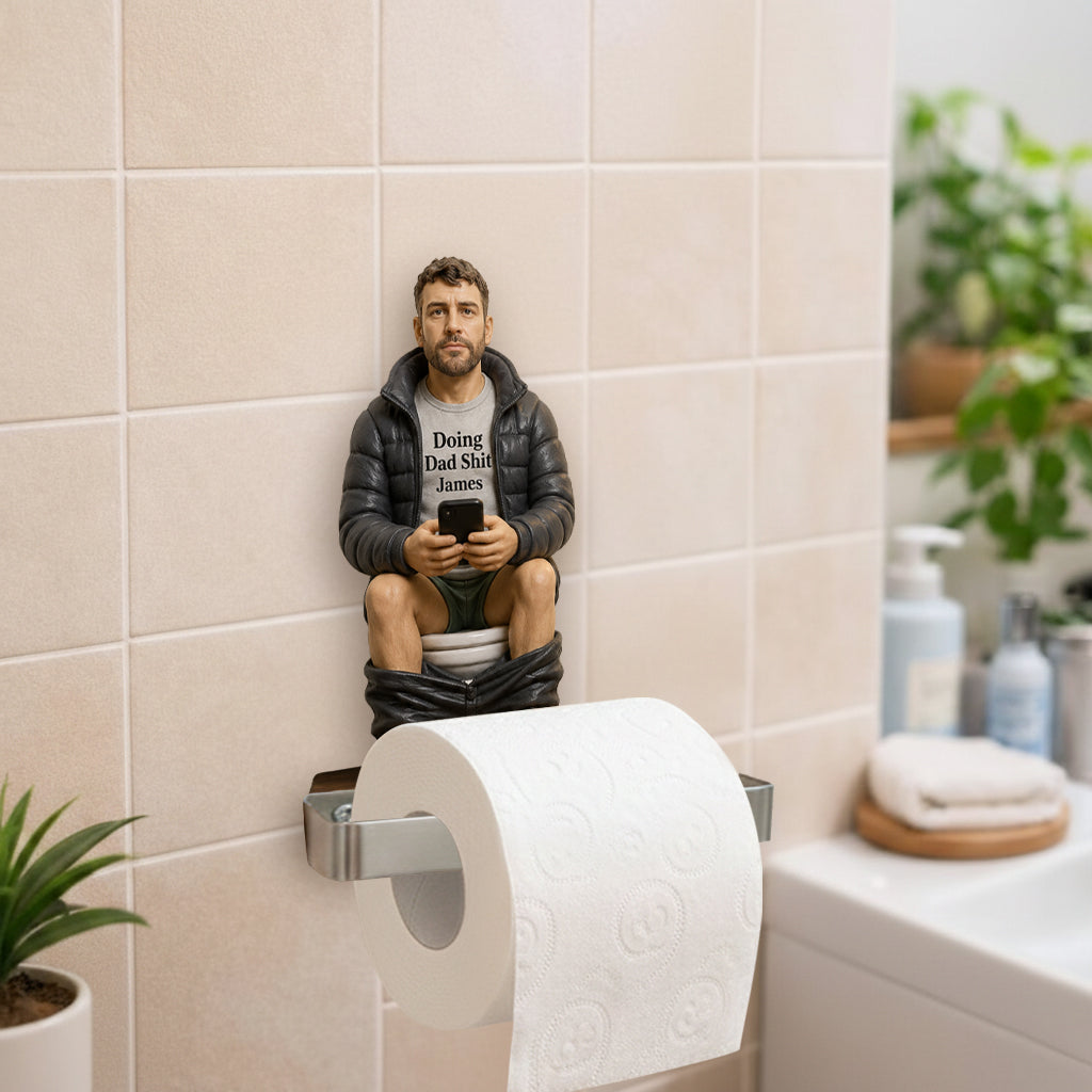 Beste Tageszeit - Personalisierter Toilettenpapierhalter für Väter