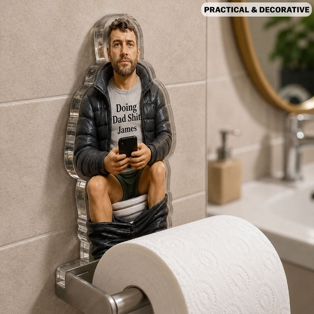 Beste Tageszeit - Personalisierter Toilettenpapierhalter für Väter