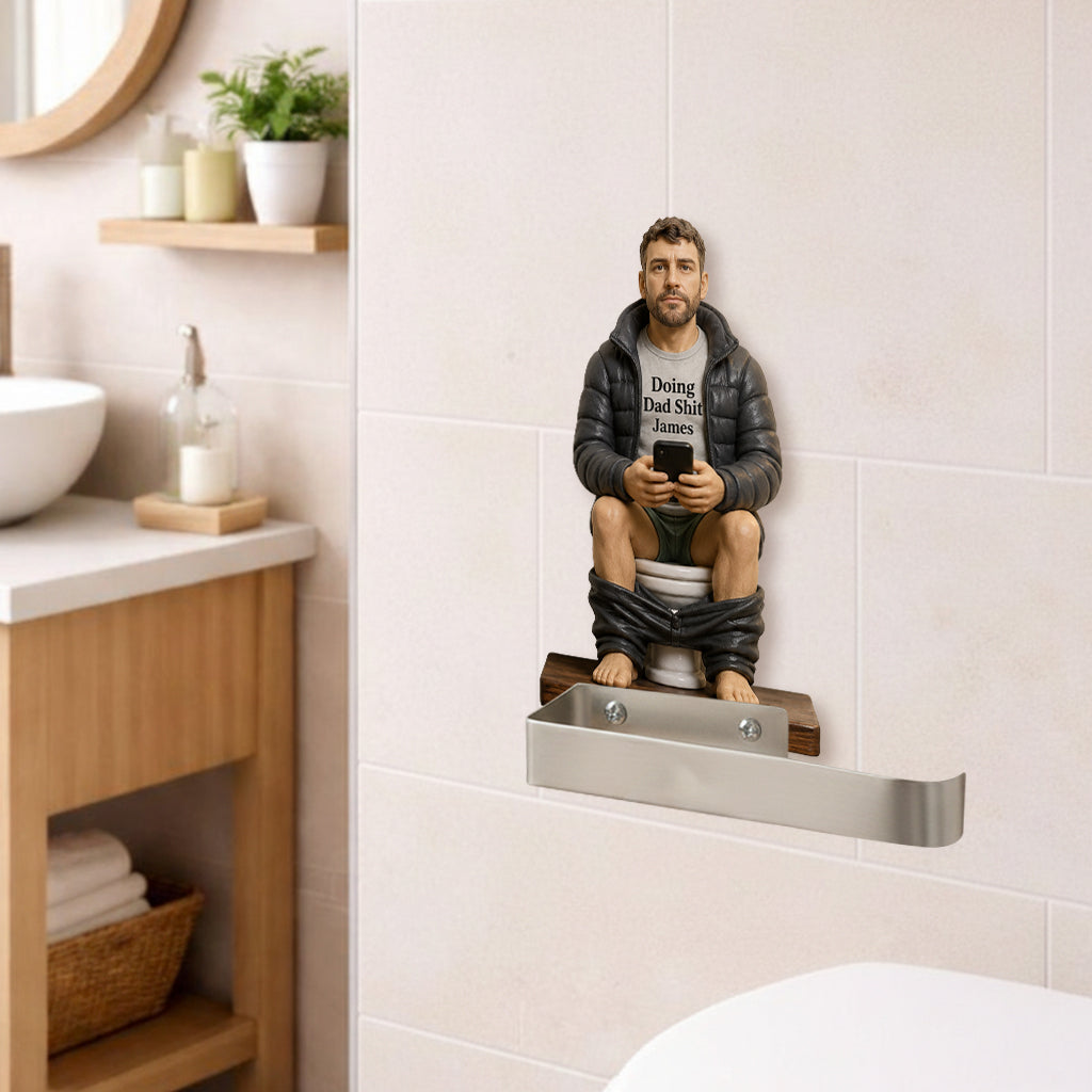 Beste Tageszeit - Personalisierter Toilettenpapierhalter für Väter
