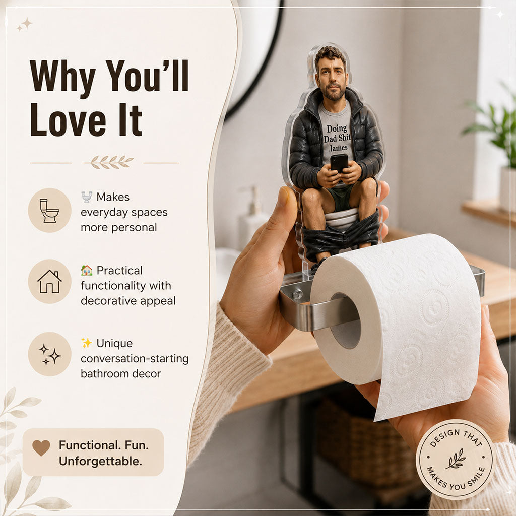 Beste Tageszeit - Personalisierter Toilettenpapierhalter für Väter