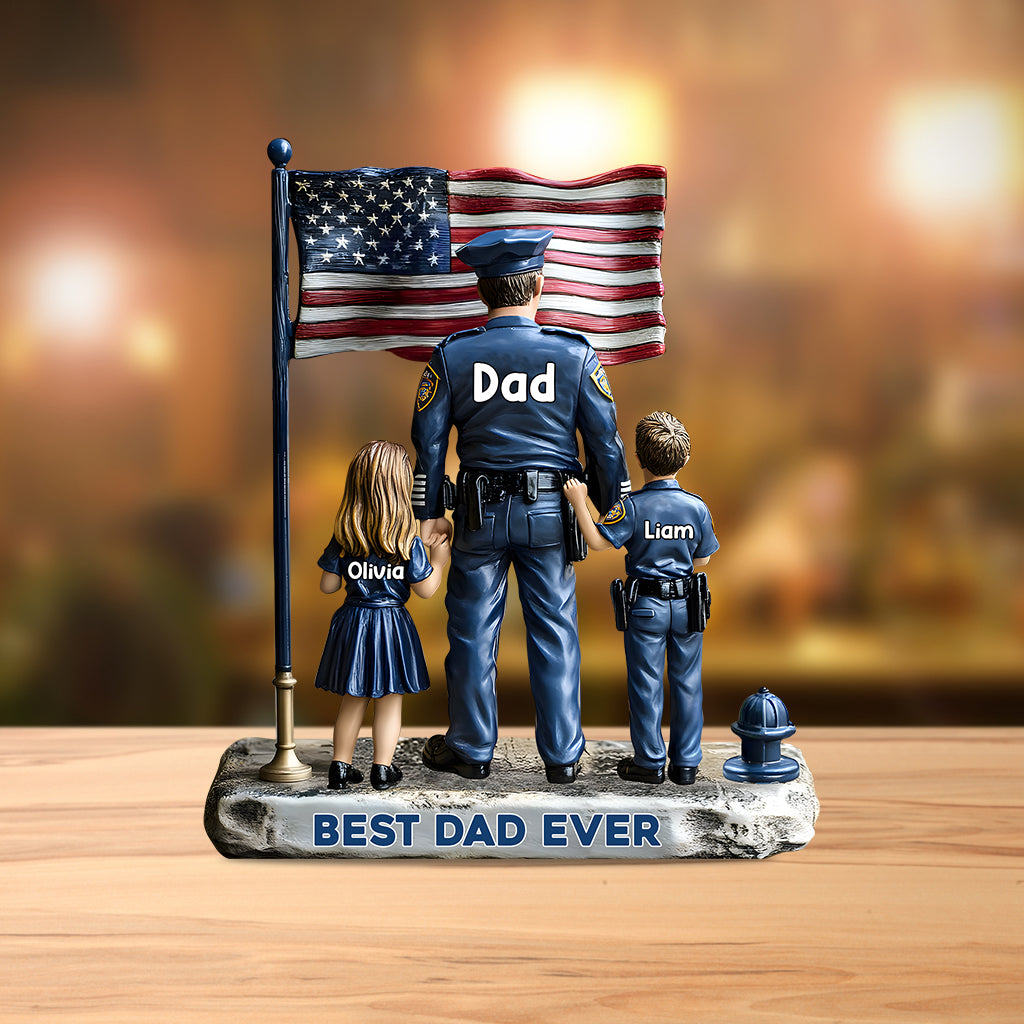Police Dad - Personalized Police Officer Custom Shaped Acrylic Plaque