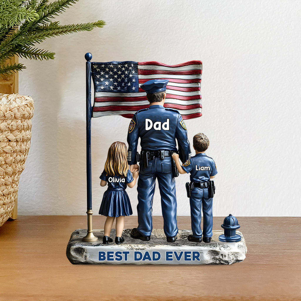 Police Dad - Personalized Police Officer Custom Shaped Acrylic Plaque