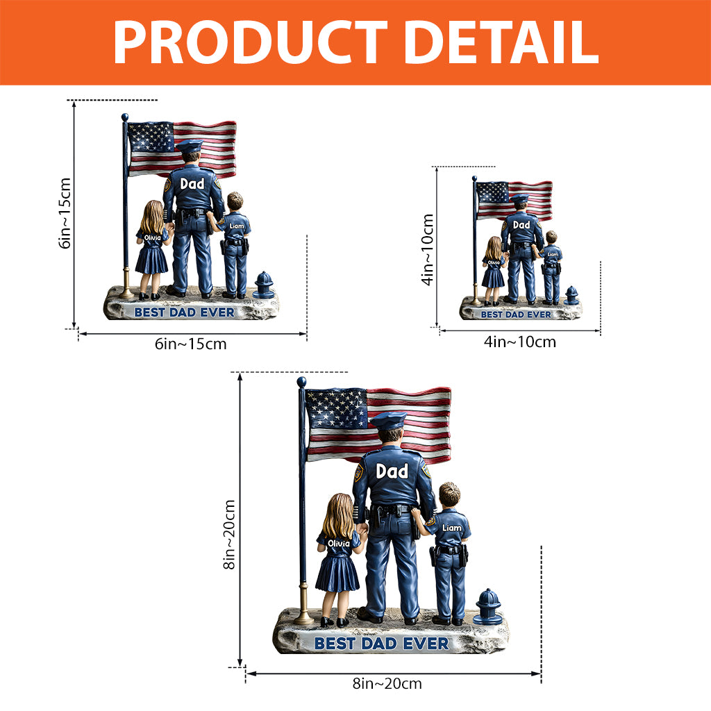 Police Dad - Personalized Police Officer Custom Shaped Acrylic Plaque