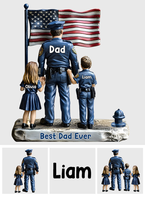 Police Dad - Personalized Police Officer Custom Shaped Acrylic Plaque
