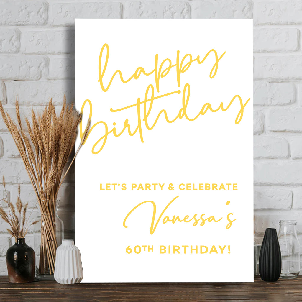 Happy Birthday - Personalized Birthday Canvas And Poster