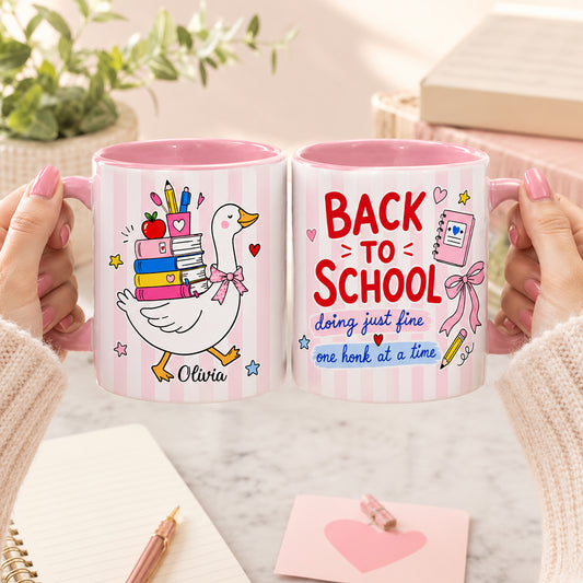Back To School, Teacher Gift Idea - Personalized Teacher Accent Mug