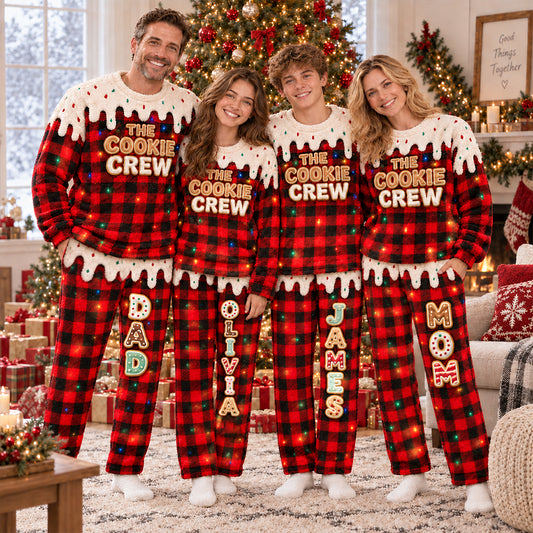 The Cookie Crew - Personalized Family Fleece Lounge Set