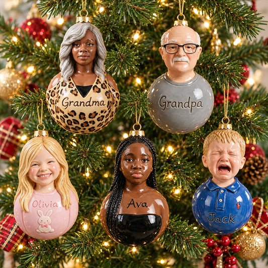 Ich bin ein Ornament - Lustige Weihnachten - Personalisiertes Familien Premium 3D Ornament