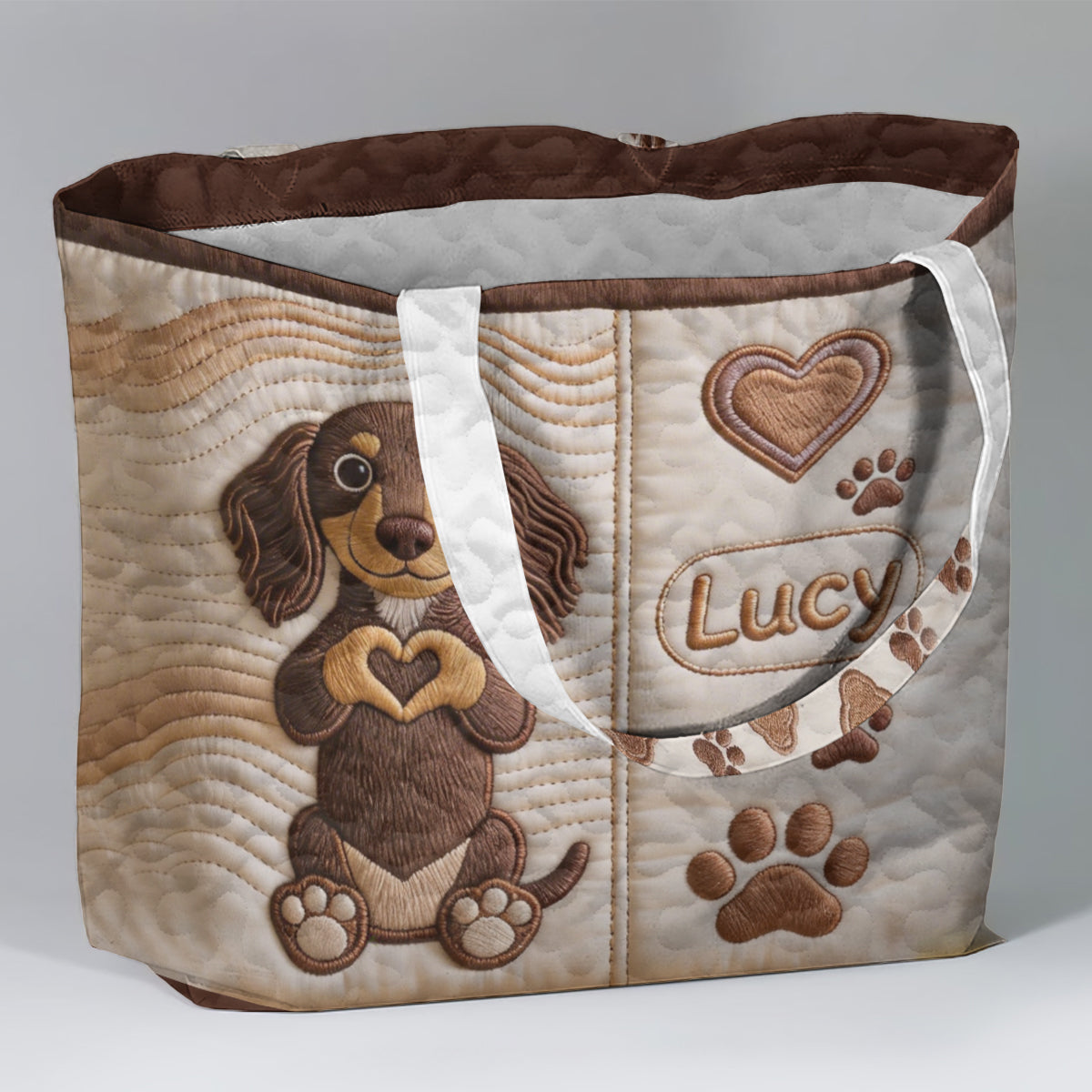 Love Dogs - Personalized Dog Quilted Tote Bag
