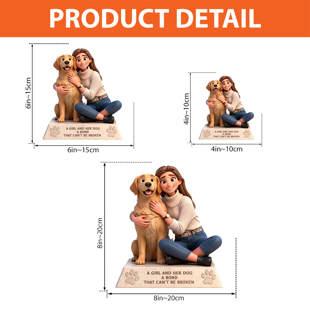 A Girl/Man And Her/His Dogs Custom From Any Photo - Personalized Dog Custom Shaped Acrylic Plaque