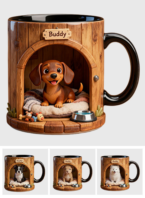 Puppy’s Cozy House Mug - Personalized Dog Accent Mug