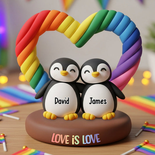 Love Is Love - Personalized LGBT Support Custom Shaped Acrylic Plaque