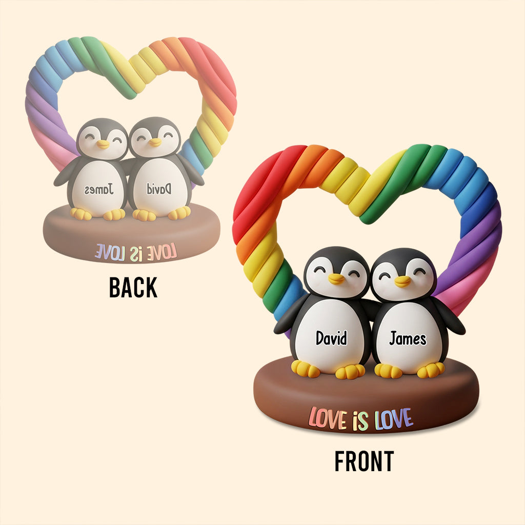 Love Is Love - Personalized LGBT Support Custom Shaped Acrylic Plaque