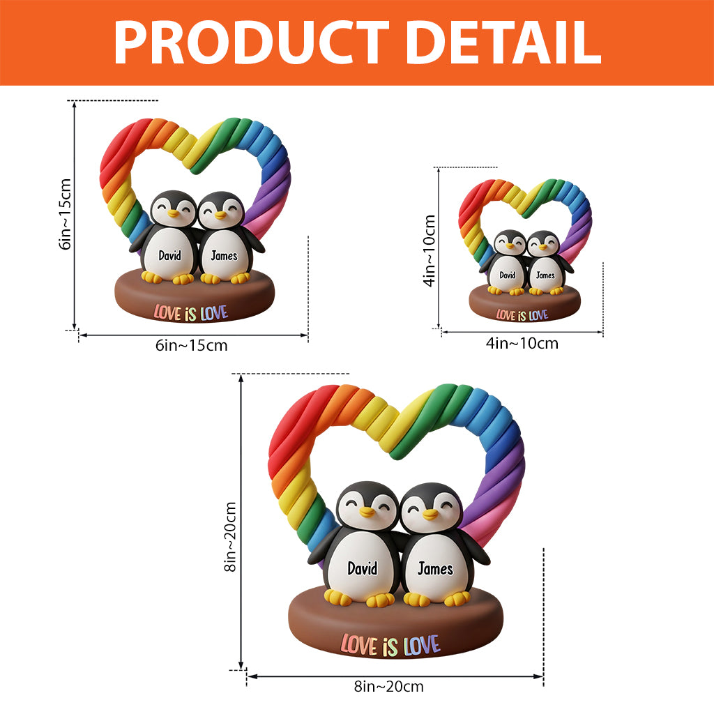 Love Is Love - Personalized LGBT Support Custom Shaped Acrylic Plaque