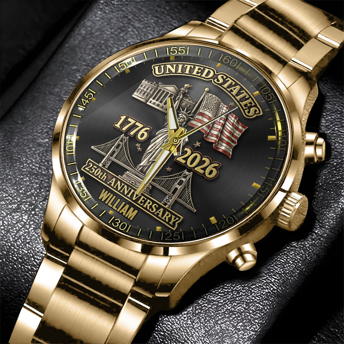 250th Anniversary - Personalized Patriot Hand Watch