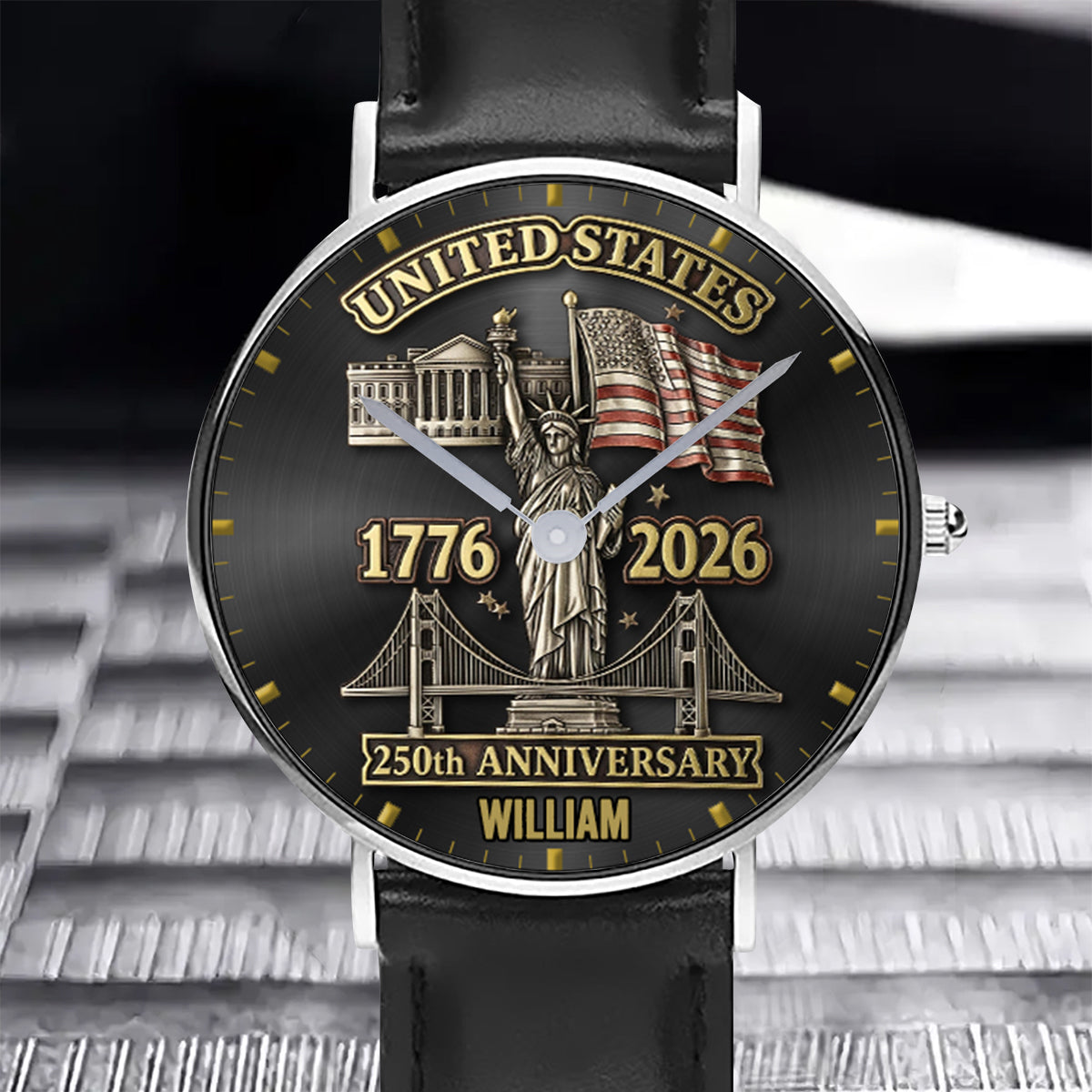 250th Anniversary - Personalized Patriot Hand Watch