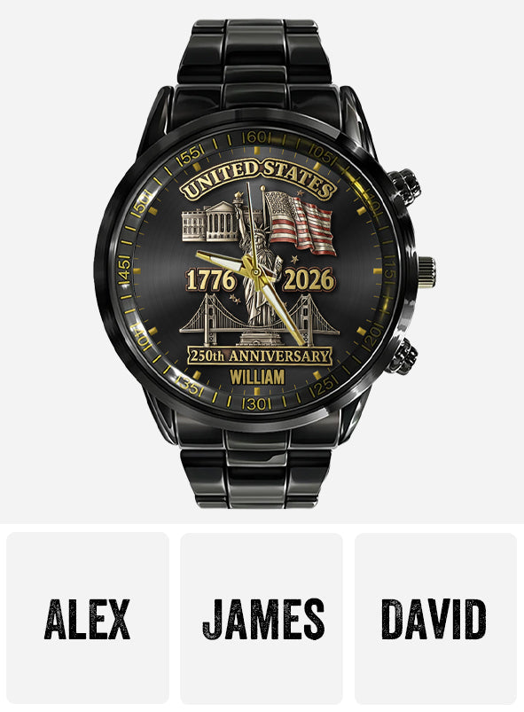 250th Anniversary - Personalized Patriot Hand Watch