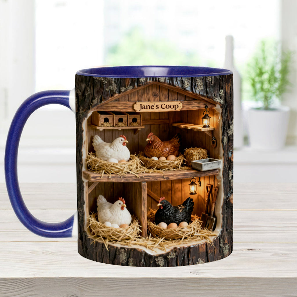 The Little Coop - Personalized Chicken Accent Mug