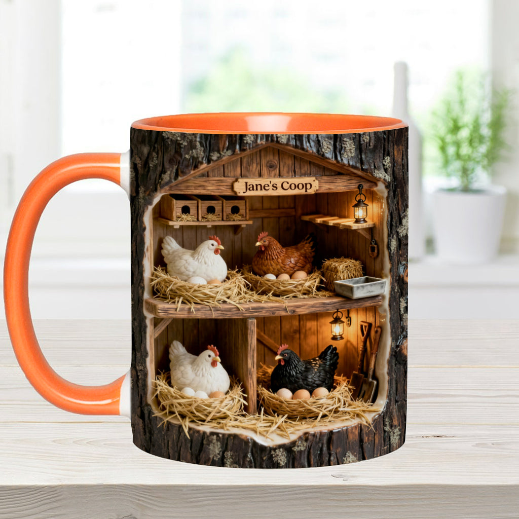 The Little Coop - Personalized Chicken Accent Mug